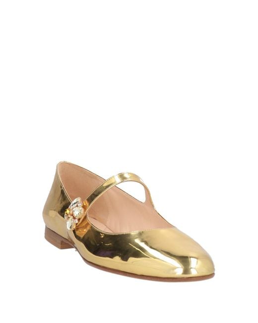 PROSPERINE® Metallic Ballet Flats Leather