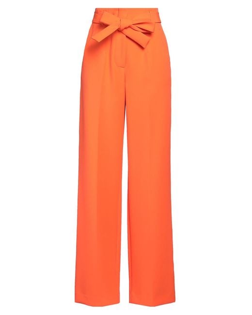 Essentiel Antwerp Orange Pants Recycled Polyester, Elastane