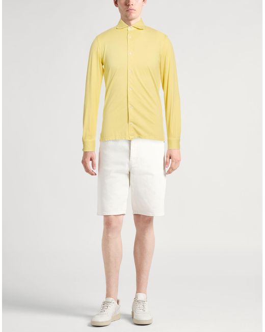 Camisa Fedeli de hombre de color Yellow