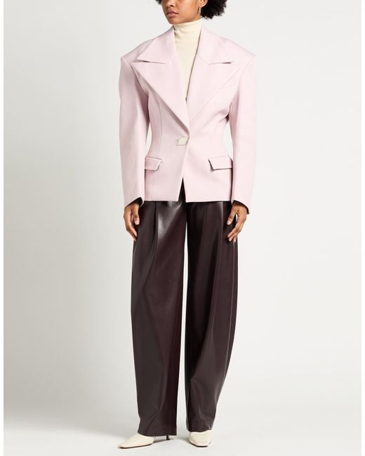 The Attico Pink Blazer Polyamide, Virgin Wool