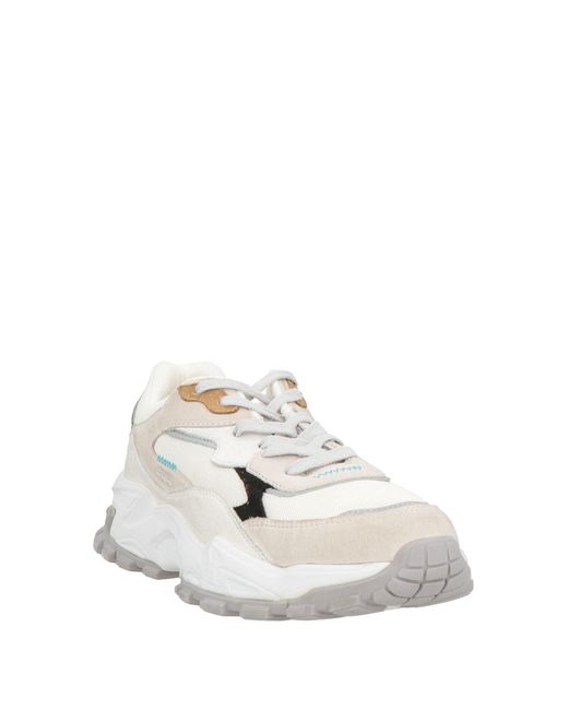 Crime London White Sneakers Leather, Textile Fibers for men