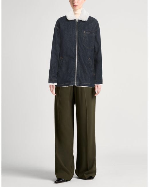 Halfboy Blue Denim Outerwear Cotton, Polyester