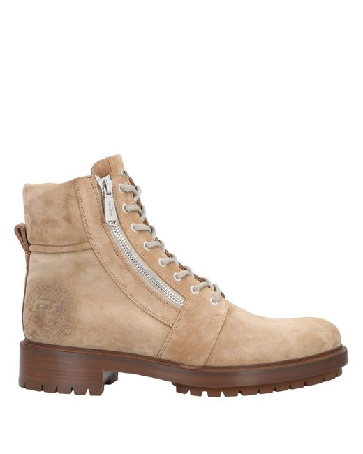 Balmain Leather Ankle Boots in Sand (Natural) - Lyst