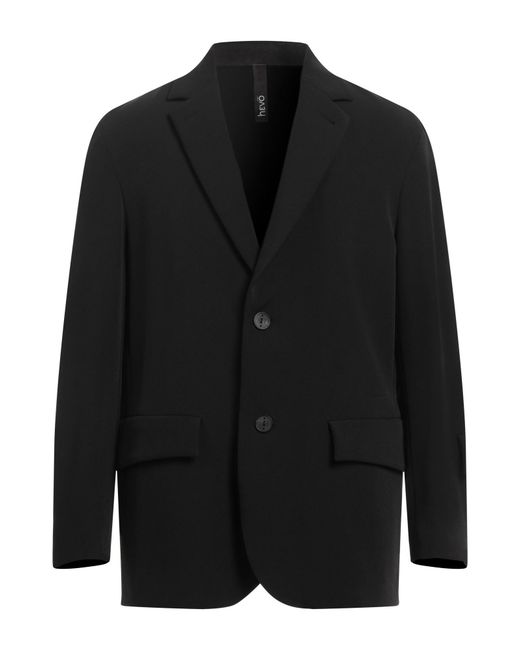 Hevò Black Blazer Polyester, Elastane for men