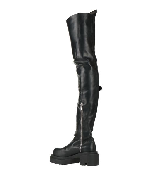 Rick Owens Black Boot Leather for men