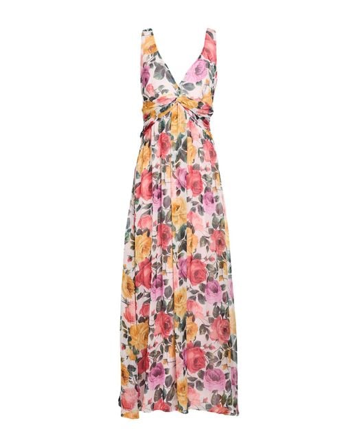 Blugirl Blumarine White Maxi Dress Silk, Viscose