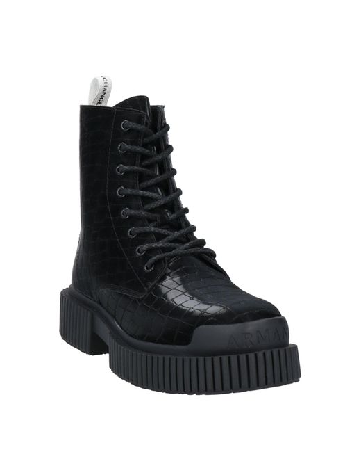 ARMANI EXCHANGE Black Ankle Boots