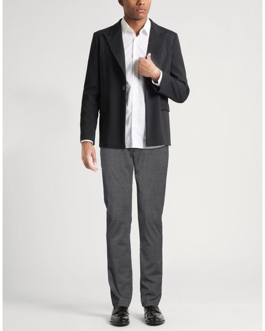 Dondup Gray Pants Virgin Wool, Elastane for men