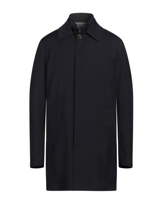 Canali Blue Overcoat & Trench Coat Wool for men