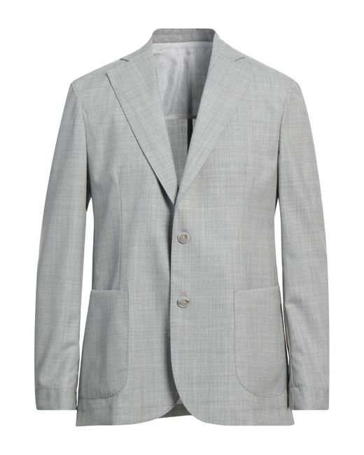 Barba Napoli Gray Blazer Virgin Wool for men