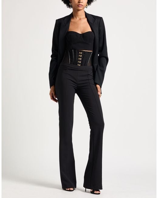Elisabetta Franchi Black Pants Polyester, Elastane
