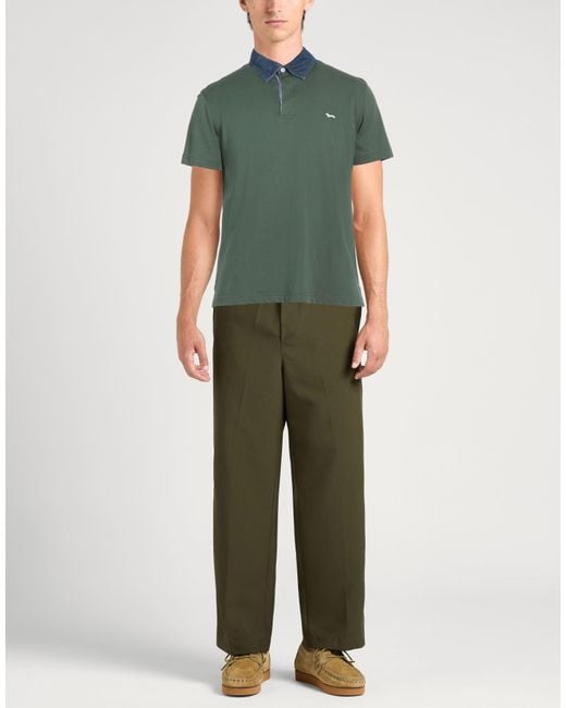 Harmont & Blaine Green Polo Shirt Cotton for men