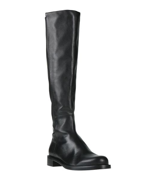 Stuart Weitzman Black Boot Leather