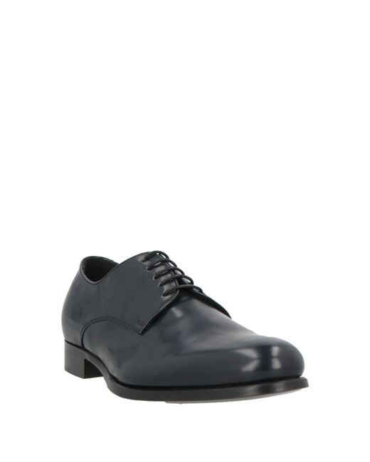 JEROLD WILTON Gray Lace-Up Shoes Leather for men