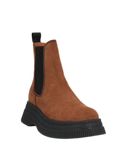 Ganni Brown Ankle Boots