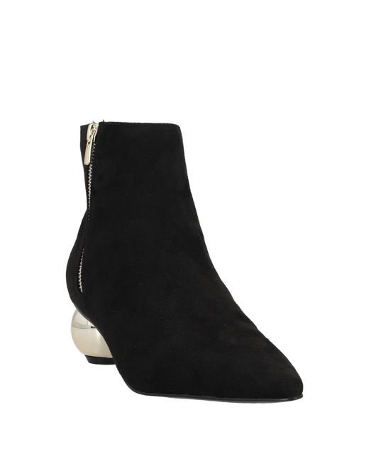 Exe' Black Ankle Boots Soft Leather