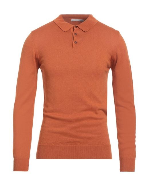 Daniele Alessandrini Orange Sweater Acrylic, Wool for men