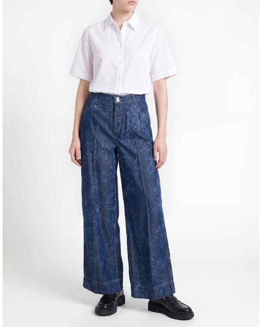 Twinset Blue Pants Lyocell