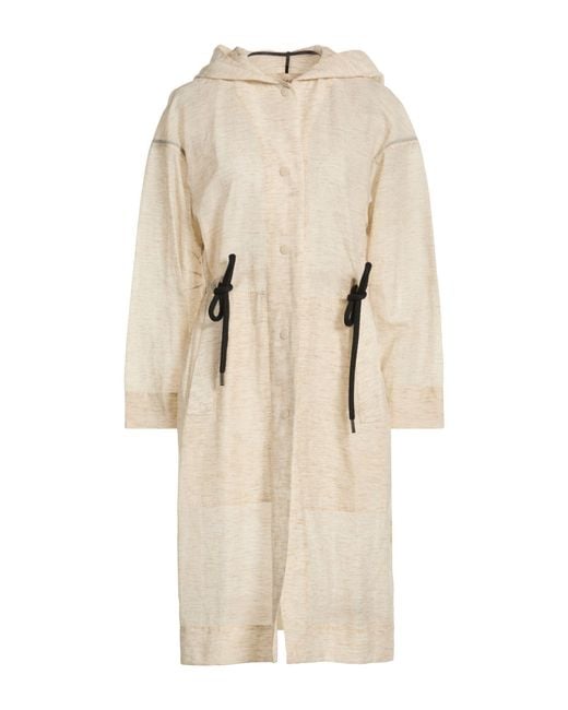 Gentry Portofino Natural Overcoat & Trench Coat Linen, Polyester