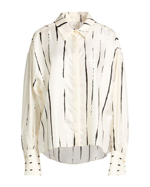 Alysi White Cream Shirt Silk