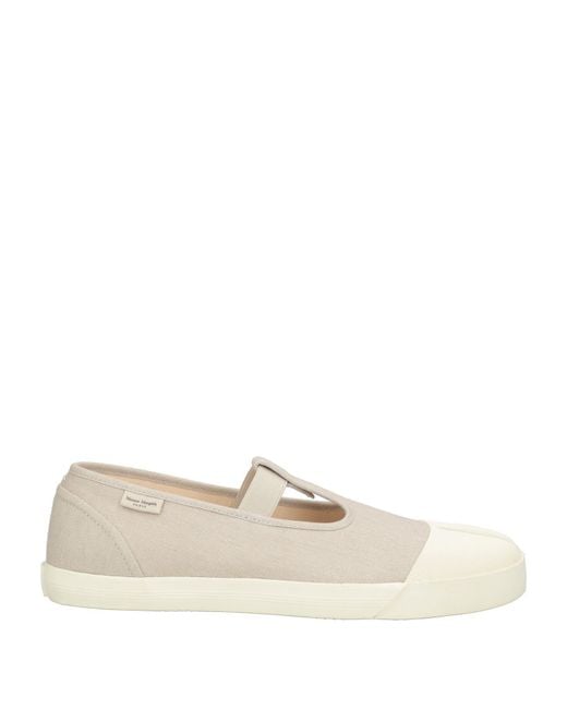 Maison Margiela White Taupe Loafers Textile Fibers for men