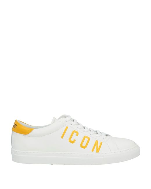 DSquared² White Icon Sneakers Calfskin for men