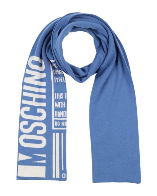 Moschino Blue Light Scarf Wool