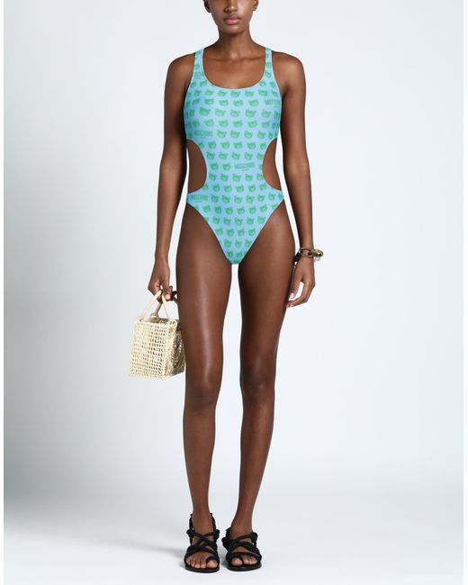 Moschino Blue One-piece Swimsuit