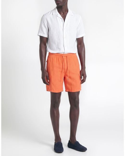 Vilebrequin Orange Shorts & Bermuda Shorts Linen for men