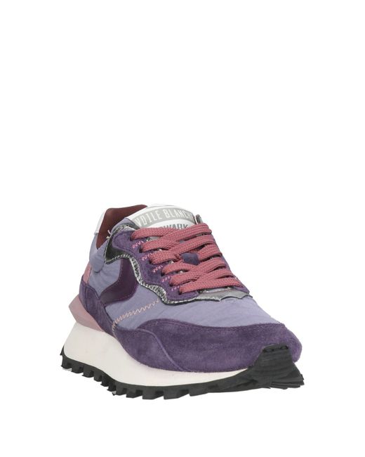 Voile Blanche Purple Sneakers Leather, Textile Fibers