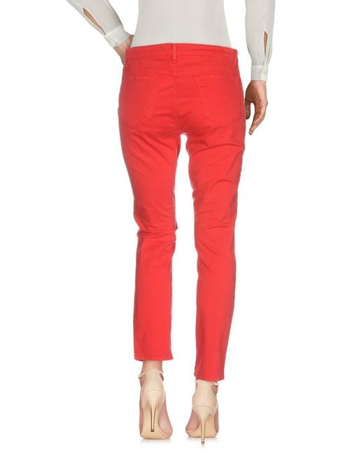 red casual pants