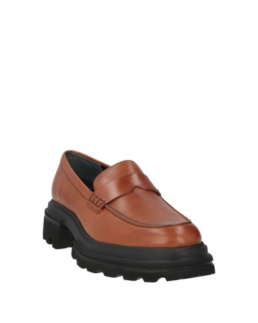 Hogan Brown Tan Loafers Leather