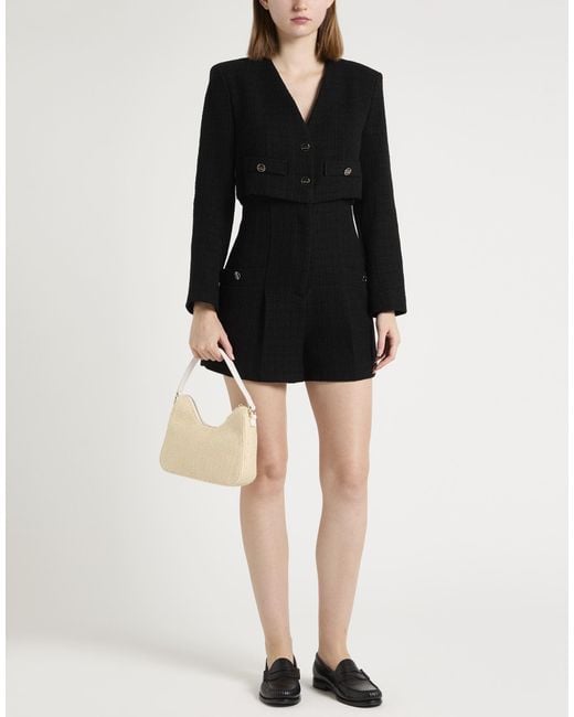 Sandro Black Playsuit Cotton, Viscose, Acrylic, Polyamide