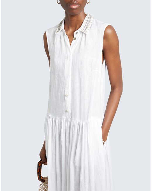 Maliparmi White Maxi Dress