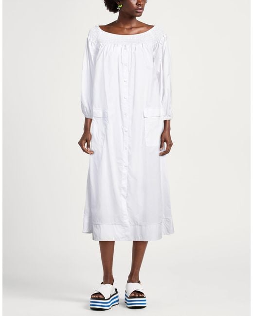 Souvenir Clubbing White Midi Dress Cotton