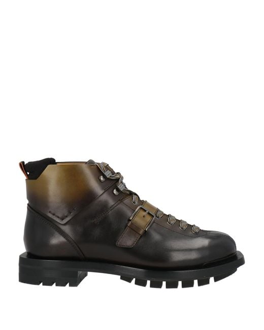 Santoni Black Ankle Boots for men