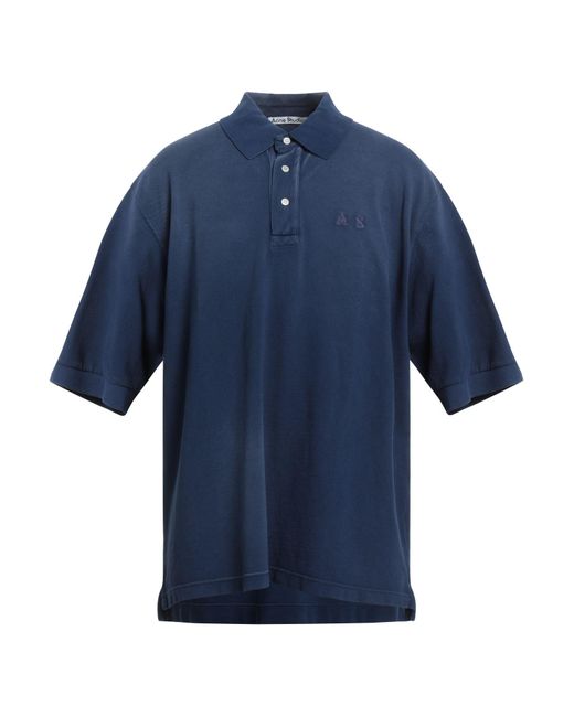 Acne Blue Polo Shirt for men