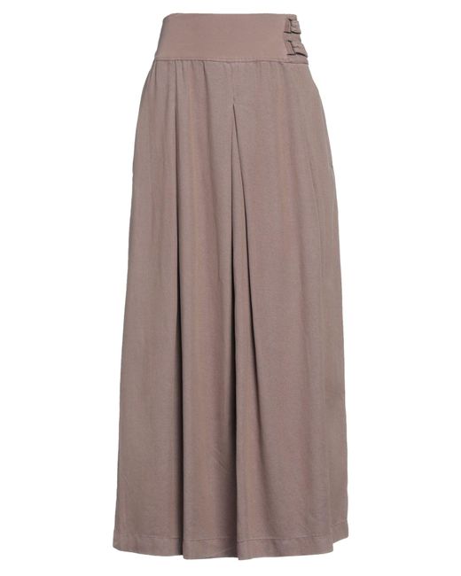 European Culture Brown Midi Skirt