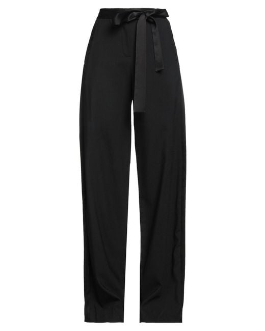 David Koma Black Pants Wool, Elastane, Triacetate, Polyester