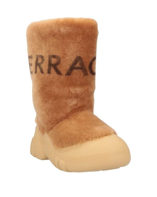 Ferragamo Brown Ankle Boots Sheepskin