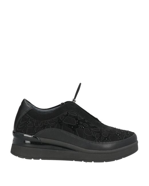 Stonefly Black Sneakers Leather, Synthetisches Material