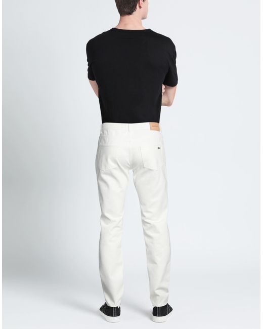 Pantalon en jean Lacoste pour homme en coloris White