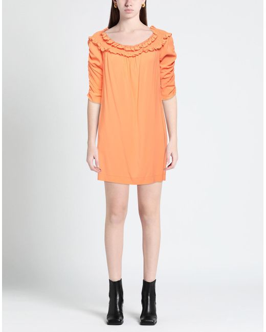 L'Autre Chose Orange Mini Dress