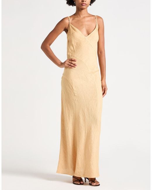 120% Lino White Maxi Dress Linen