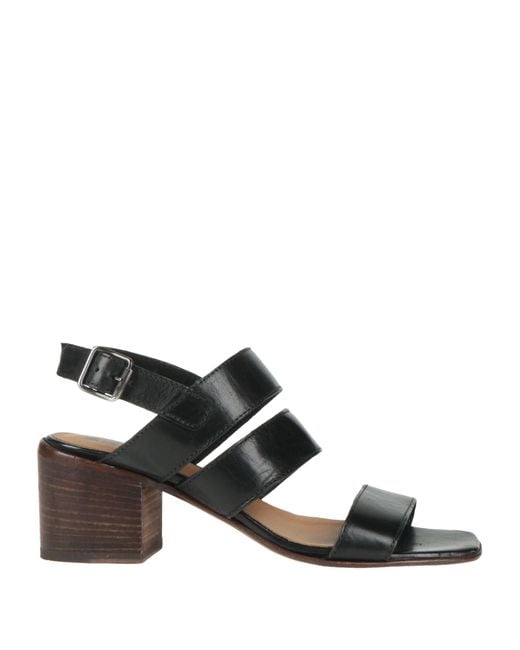 Moma Black Sandals Leather