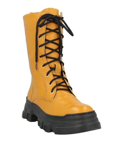 Pollini Orange Ankle Boots