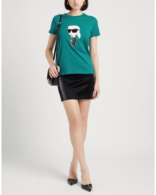 Karl Lagerfeld Green Ikonik 2.0 Karl T-Shirt T-Shirt Organic Cotton