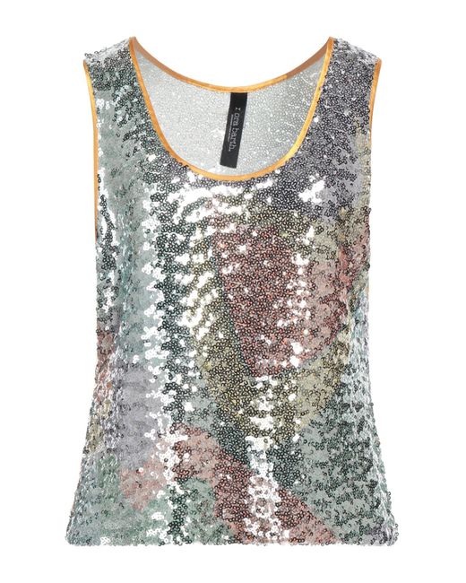 Nora Barth Gray Top Polystyrene, Viscose, Elastane