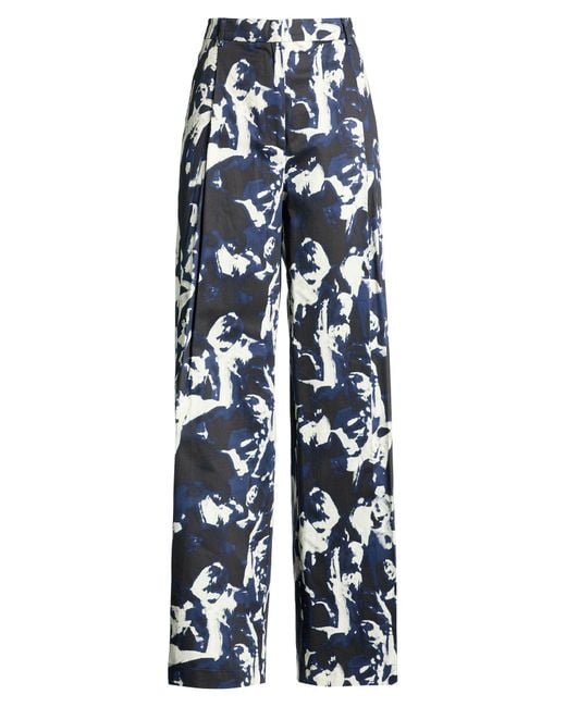 Grifoni Blue Pants Cotton, Elastane