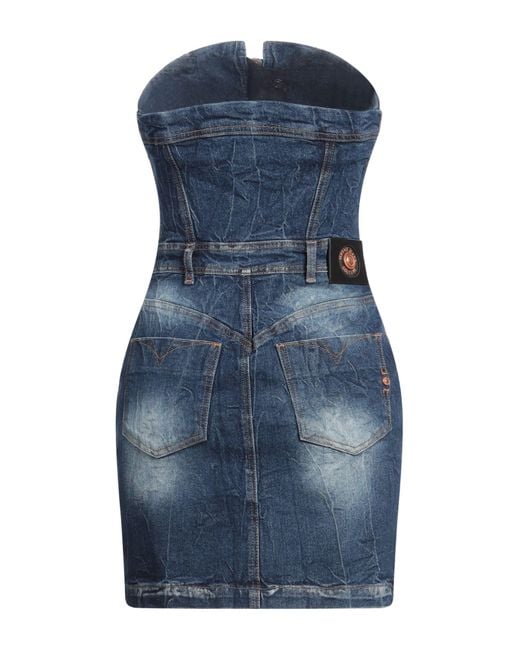 Versace Jeans Couture Blue Mini Dress